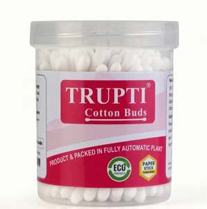 Lot de 100 bâtonnets de coton écologiques jetables à tige en papier, pour soins personnels, double tête lisse, prix promotionnel - Product Image 1