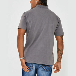 Polo deportivo de golf para hombre de 100% algodón al por mayor, camisa de manga corta vintage con cuello de botón, patrón sólido de calidad superior - Product Image 3