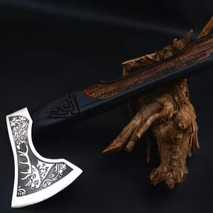 Hache viking en acier carbone de nouvelle conception fabriquée à la main SCL - En vente - Hache viking en acier carbone personnalisée pour l'extérieur - Pour une utilisation en extérieur - Product Image 1