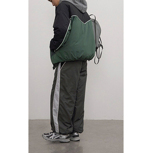 Conjunto de 2 Piezas de Chaqueta y Pantalones de Nailon con Cierre Personalizado, Chándales de Poliéster de Dos Tonos para Verano, Conjunto Deportivo Holgado Cortavientos - Product Image 3