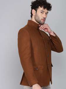 Veste tendance pour homme en tissu premium de couleur moutarde foncé, très vendue, pour l'automne et l'hiver, disponible au prix de gros - Product Image 2