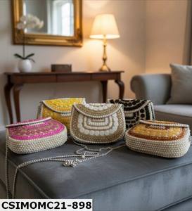 Craftstages International Metal Clutch Chain Strap Satin Lining Flap Closure 1-1.9L Capacity Multi-Function Fashion Evening <b>Bag</b> - Product Image 2