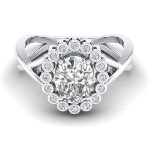 Bagues de fiançailles halo en argent sterling 925 REYES Luxury avec moissanite certifiée GRA pour femmes, bijoux plaqués or jaune 14 carats sur mesure - Product Image 5