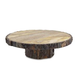 Top tendance anniversaire fête de mariage célébration gâteau servant support en bois support à gâteau arrondi décor à la main support à gâteau en bois - Product Image 1
