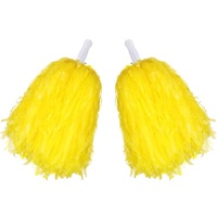 Pompons de cheerleading personnalisés avec poignée en plastique, pompons métalliques pour les équipes sportives et les spectacles de danse