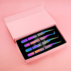 Wholesale 90° Lash Tweezers Fiber Tip Straight Isolation Eyelash Extension Tweezer Pointed Tip <b>Precision</b> <b>Tool</b> - Product Image 1