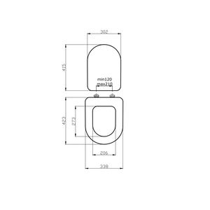 Asiento de Inodoro Koricini Blanco de MDF Modelo B2070000000182 Compatible con Valencia, Calidad Premium para Baño - Product Image 4