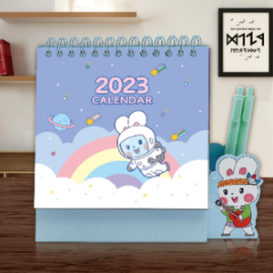 ปฏิทินตั้งโต๊ะปี 2026 พร้อมโลโก้สั่งทำ ปฏิทินวางแผนรายวัน รายเดือน ดีไซน์สร้างสรรค์ พิมพ์ฟอยล์ทอง กระดาษพิมพ์ลายโฆษณา - Product Image 5