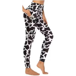 Leggings de Cintura Alta con Cordón Ajustable para Mujer, Transpirables, de Secado Rápido, para Yoga y Ejercicio, con Estampado por Transferencia de Calor - Product Image 3