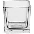 Vase cube en verre transparent écologique moderne pour fleurs, idéal pour l'intérieur et l'extérieur, maison et jardin