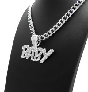 Colgante de oro certificado Hip Hop Icy Lil Baby y collar de diamantes de cadena cubana de 9mm y 18 "para mujer - Product Image 4