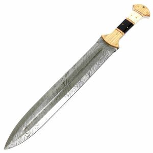 Beautiful Custom Hand-Made Damascus Steel Hunting <b>Sword</b> Unique New Outdoor Survival Knife with <b>Wood</b> Handle OEM Supported - Product Image 1