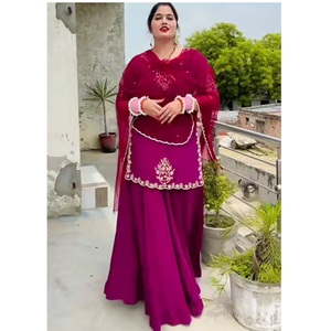 Conjunto de moda Salwar Kameez con Dupatta para niñas y mujeres Traje étnico indio para fiestas y celebraciones - Product Image 1