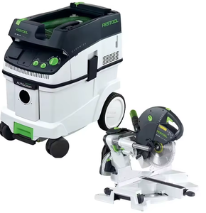 Excelente Descuento en Paquetes de Sierra Ingletadora Compuesta Deslizante Festool Kapex KS 120 EB ORIGINAL Y ASEQUIBLE con Extractor de Polvo CT - Product Image 1