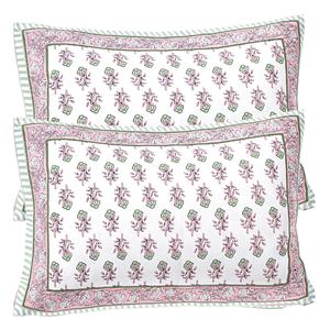 Luxury <b>Pink</b> Floral Animal Leaves 200TC Cotton <b>Double</b> Bed Sheet Set Indian Traditional Print Soft Breathable <b>Bedding</b> Linens Home - Product Image 2
