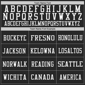 Custom Black <b>Football</b> Jersey Team Name and Any Player Name and Number in Bold <b>White</b> Lettering on Front and Back - Product Image 3