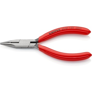 For KNIPEX 125 mm <b>Long</b> Flat/Round Straight Polished Flat-<b>Nose</b> Pliers with Plastic Coating - Product Image 1