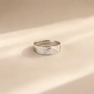 Celestia Wave CZ <b>Ring</b>-Gold Plated <b>Stainless</b> <b>Steel</b> Fashion Jewelry Vintage Geometric Inlay <b>Ring</b> - Product Image 2