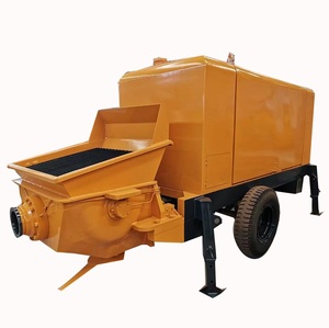 Pompe à béton diesel mobile de bonne qualité, prix d'usine en Chine, prix de la pompe à béton sur remorque - Product Image 1