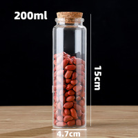 Bouteille en verre créative de 47 mm avec bouchon en liège, flacon à pilules en borosilicate de haute qualité pour le stockage - Vente en gros