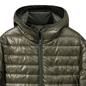 แจ็กเก็ตขนเป็ดสำหรับผู้ชาย, เสื้อกันลมกันหนาวแบบมีฮู้ดไซส์ใหญ่พิเศษ - Product Image 5