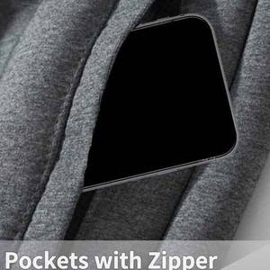 กางเกงวอร์มขนแกะเชอร์ปาใส่สบายใส่ได้ทั้งชายและหญิงเหมาะสำหรับใส่อยู่บ้านออกกำลังกายและกางเกงลำลองทรงตรงโค้งลายทาง - Product Image 4