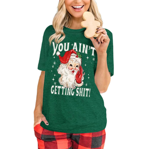 Green <b>Christmas</b> T-<b>Shirts</b> For Women Wholesale Graphic T-<b>Shirts</b> Print <b>Funny</b> Merry <b>Christmas</b> Breathable T-<b>Shirt</b> for Women - Product Image 3