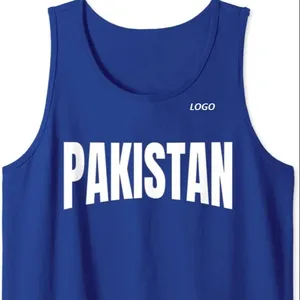 OEM personalizado para hombre Cricket camisetas sin mangas impresión personalizada hombres camiseta sin mangas Fabricación de Pakistán