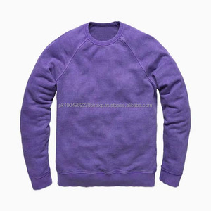 Vente en gros 100% coton Pull-over décontracté vierge à col ras du cou Sweat-shirt basique d'hiver pour hommes Logo personnalisé de couleur différente - Product Image 3