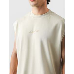 Camiseta sin mangas para hombre Legacy Club Sando, transpirable, de algodón, spandex y poliéster, lisa con estampado de diamantes de imitación, cuello con capucha, talla XL - Product Image 3