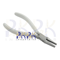 Alicates de punta plana de acero inoxidable de alta resistencia de 160 mm con mangos de PVC, mordazas lisas, para crimpado, pelacables, fabricación de joyas, pesca, OEM