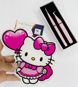 Pinzas de Acrílico Personalizables de Alta Demanda con Diseño de Hello Kitty, Pinzas de Aislamiento de 90 Grados, Ecológicas, para Pestañas - Product Image 4