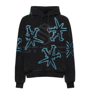 Tendance Meilleur Prix À Vendre En Ligne Coton Fait Strass Hoodies Mode Coton Mélangé Fabricant Strass Hoodies - Product Image 1