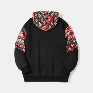 Vente en gros de basiques streetwear pour hommes, sweats à capuche en coton mélangé, logo personnalisé, sweats à capuche imprimés lourds pour hommes, sweats à capuche à épaules tombantes pour hommes - Product Image 3