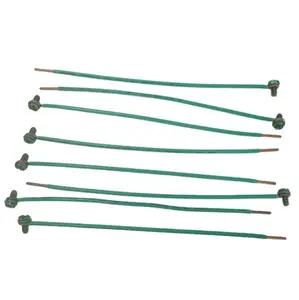 Grounding wire Solid Wire Grounding Tails, 12 14 AWG Solid, 8" Tail with Loop and Ground Screw