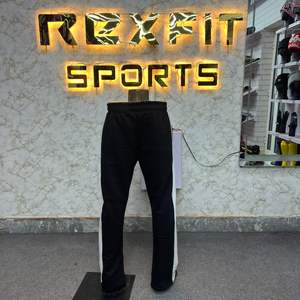 กางเกงวอร์มลำลองของผู้ชายกางเกงวิ่งบุขนแกะกันหนาวกางเกงขนสัตว์หนาปานกลางแบน - Product Image 2