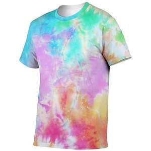 Respirant Tie Dye T-shirts Casual À Manches Courtes T-shirts Hommes Hiver Tie Dye T-shirts À Vendre - Product Image 5