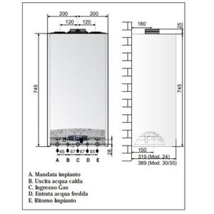 Ariston classe un riscaldatore a Gas di condensazione modello una caldaia a metano WiFi 30 - Product Image 3