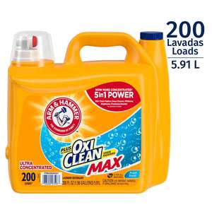 Detergente para Ropa Premium Arm & Hammer Plus OxiClean con Eliminador de Olores, Paquetes de 5 en 1, 42 Unidades - Product Image 1