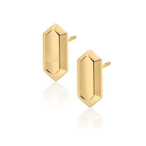 Boucles d'oreilles clous tendance en alliage de zinc avec chiffres émeraude - Product Image 2