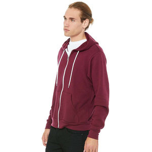 Sweat à capuche zippé léger en polaire écologique pour homme Sweat-shirt décontracté avec cordon de serrage Veste athlétique coupe ample pour l'extérieur Grande taille Respirant - Product Image 5