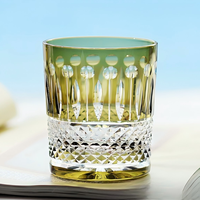 Verres à whisky de luxe en cristal blanc taillé à la main, capacité 200 ml, pour whisky et Hock