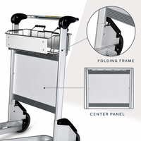 Chariot de manutention logistique à trois roues en aluminium robuste pour aéroport, outils OEM