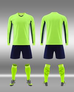 Ensemble de maillots de football à manches longues personnalisés, shorts, uniforme de football pour hommes et enfants, vêtements d'équipe, vêtements de sport respirants, polyester - Product Image 3