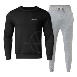 ชุดสเวตเตอร์ผ้าฝ้ายสำหรับผู้ชายเสื้อสเวตเตอร์ขนาดใหญ่ระบายอากาศได้ดีมีลวดลายสีพื้นโลโก้ตามสั่งสำหรับฤดูหนาว - Product Image 1