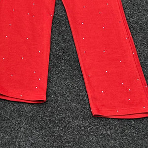 Conjunto de 2 Piezas Unisex de Chándal sin Mangas con Corte Acampanado, Cintura Elástica, 380g, 100% Algodón, Moda 2025 - Product Image 3