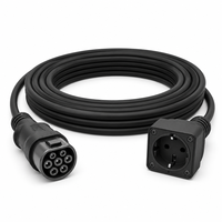 Câble de décharge V2L pour véhicule électrique 22 kW 32 A 5 m Type 2 vers prise Schuko Alimentation extérieure pour le camping