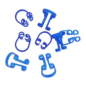 Cotton Roll Holder ทันตกรรม แบบใช้ครั้งเดียว พลาสติกสีฟ้า สำหรับควบคุมความชื้น 100 ชิ้น/ถุง - Product Image 4