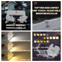 Kit d'éclairage de dôme LED 12V HYUGA pour Cross/Sedan - 6000K, 15 niveaux de luminosité réglables par touche, Plug & Play |   JDM