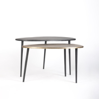 Personnalisation d'usine Table d'appoint de luxe en métal pour Table d'angle de salon pour chambre à coucher appartement canapé ovale Table basse d'appoint